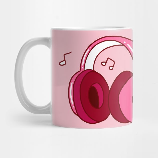Pink Headphones by saradaboru